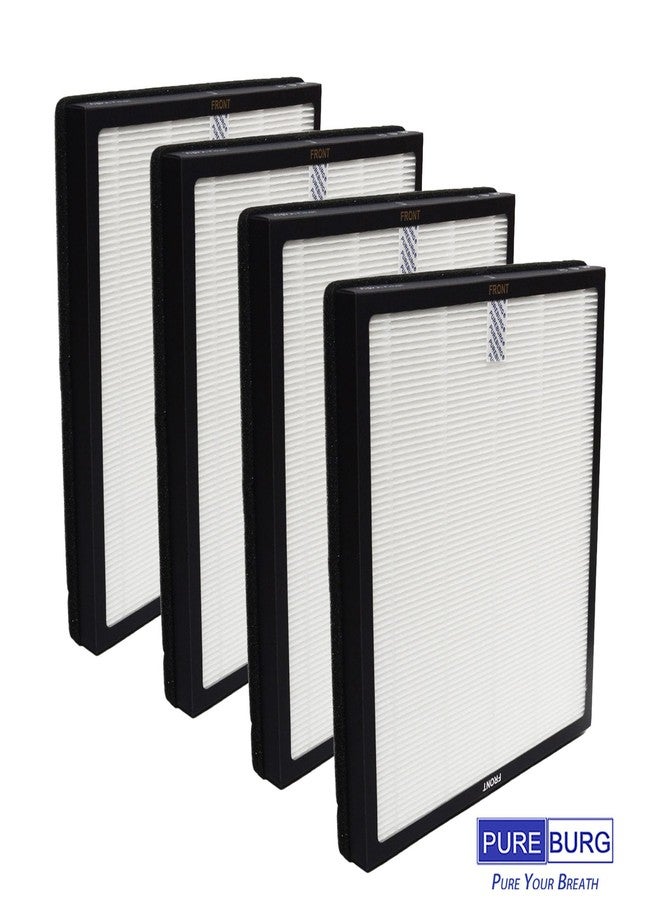 PUREBURG فلتر بديل PUREBURG RFHAP603 متوافق مع أجهزة تنقية الهواء ECOSELF HAP603، عبوة من 4 فلاتر H13 HEPA كربون نشط، ترشيح ثلاثي المراحل لتنقية الهواء من الغبار والمركبات العضوية المتطايرة - Image 5