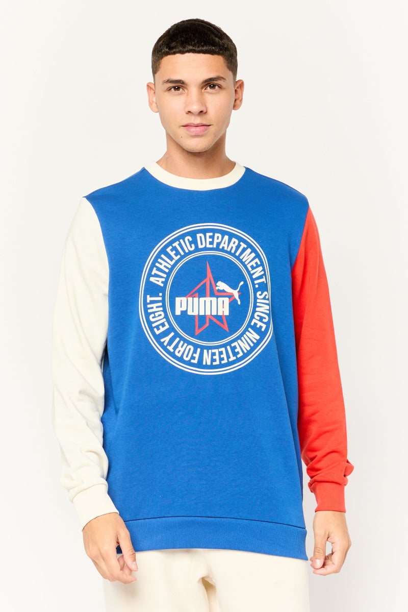 PUMA Men Regular Fit Long Sleeve Outdoor Sweatshirt, Multicolor  - Image 1