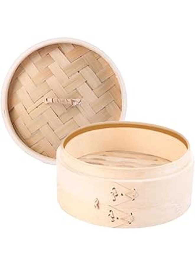 Natural Steamer With Lid For Dumplings Vegetables Fish Chinese Food - Image 1