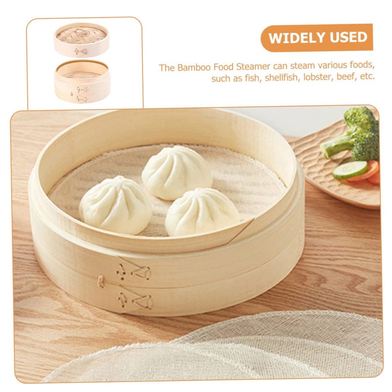 Natural Steamer With Lid For Dumplings Vegetables Fish Chinese Food - Image 4