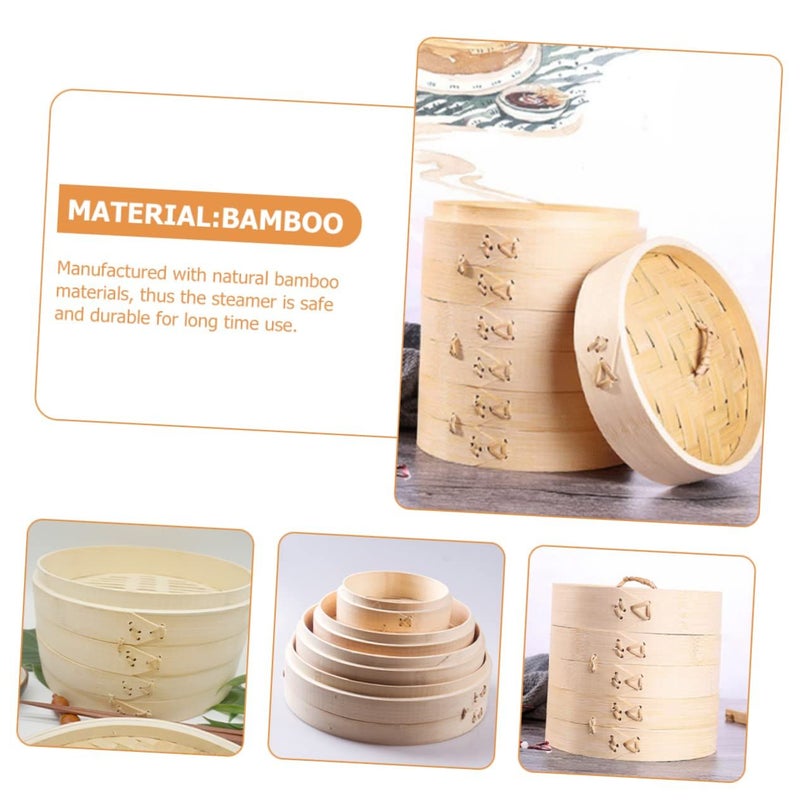 Natural Steamer With Lid For Dumplings Vegetables Fish Chinese Food - Image 3