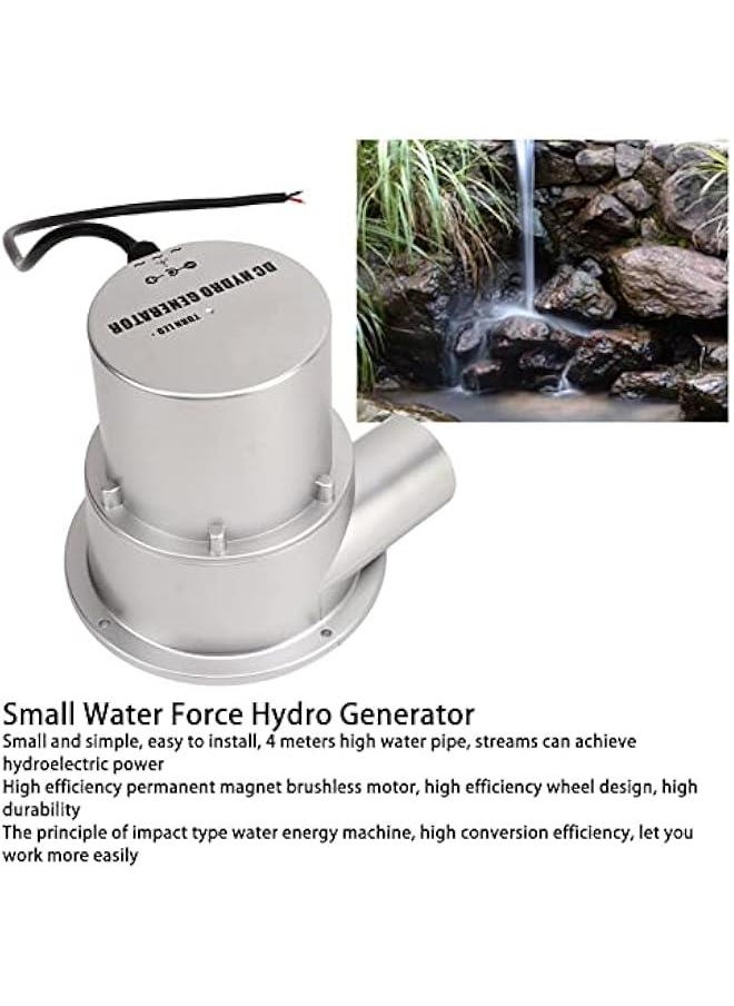 Generic Water Turbine Generator, Permanent Magnet Brushless Motor Remote Control Water Hydro Generator 12V 24V Battery Charging Micro Hydroelectric Generator for Garden (SJ18A)  - Image 2