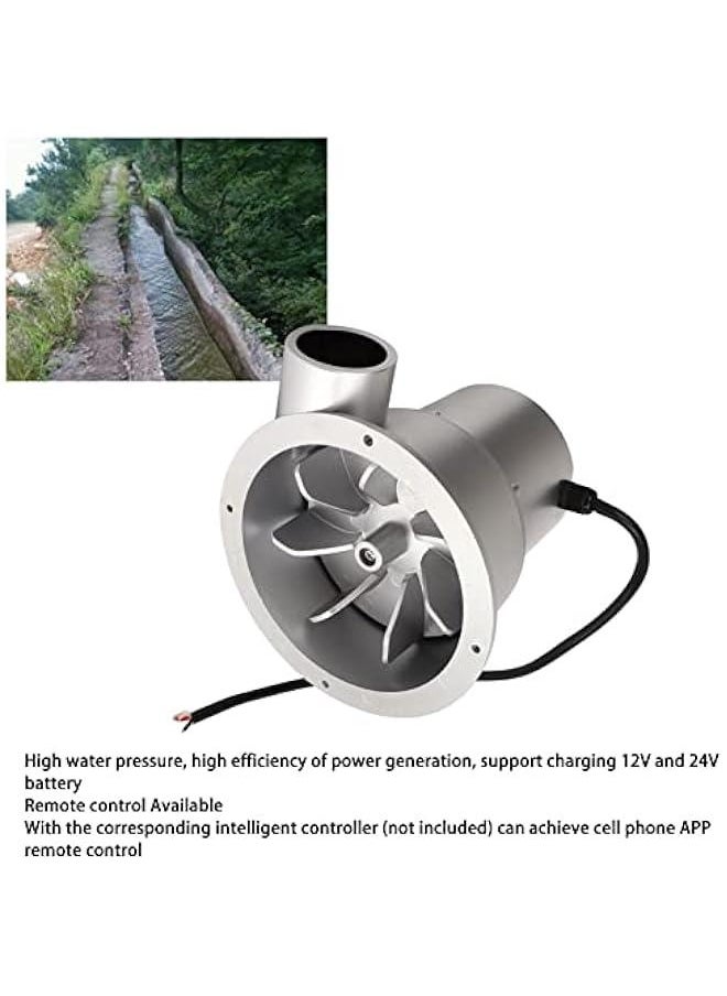Generic Water Turbine Generator, Permanent Magnet Brushless Motor Remote Control Water Hydro Generator 12V 24V Battery Charging Micro Hydroelectric Generator for Garden (SJ18A)  - Image 3