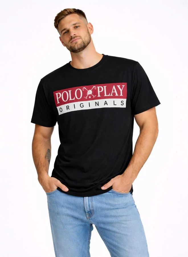 Polo Play Men Graphic Logo Crew Neck T-Shirt
