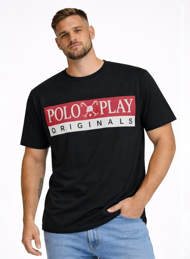 Polo Play Men Graphic Logo Crew Neck T-Shirt