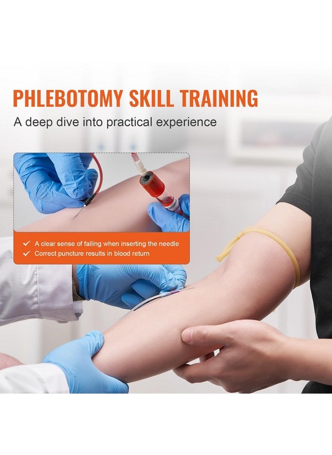 VEVOR - Phlebotomy Practice Kit, Iv Venipuncture Intravenous Training Kit, High Simulation Iv Practice Arm Kit With Carrying Bag, Practice And Perfect Iv Skills, For Students Nurses And Professionals - Image 1