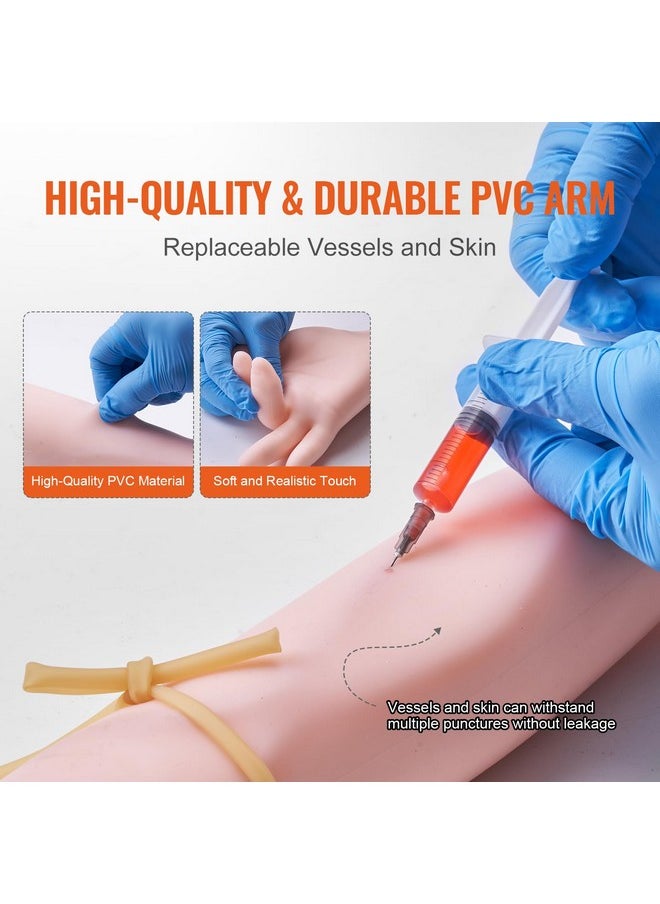 VEVOR - Phlebotomy Practice Kit, Iv Venipuncture Intravenous Training Kit, High Simulation Iv Practice Arm Kit With Carrying Bag, Practice And Perfect Iv Skills, For Students Nurses And Professionals - Image 1