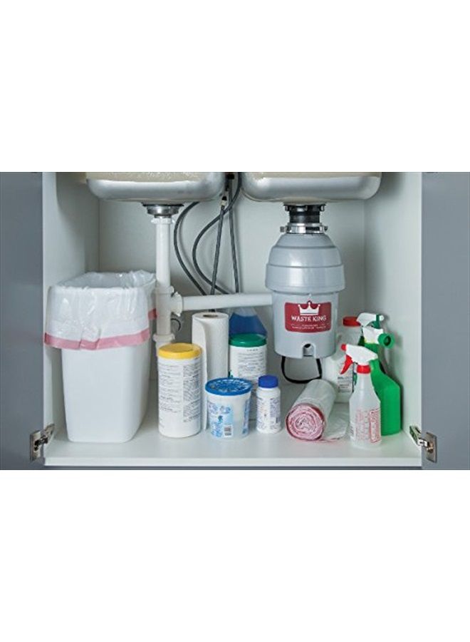 Waste King Legend Series 1 HP Continuous Feed Garbage Disposal with Power Cord - (L-8000), Silver - Image 2