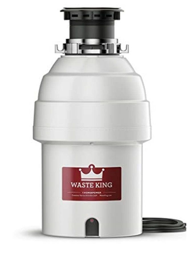 Waste King Legend Series 1 HP Continuous Feed Garbage Disposal with Power Cord - (L-8000), Silver - Image 1