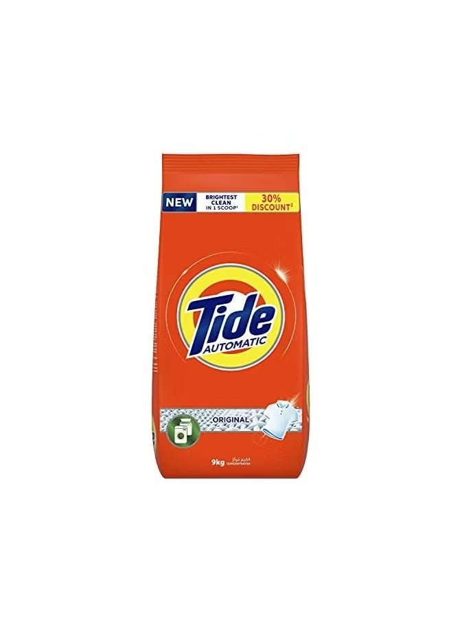 Tide Automatic Laundry Powder Detergent Original Scent 9kg - Image 1