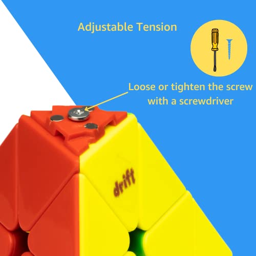 Cubelelo Drift Pyraminx M (Magnetic) Puzzle | Toys for Kids 4 5 6 7 8 to 14 Years Old & Above Boys Girls All Ages | Stickerless Pyramid Triangle High Speed Gift Cube Toy | Travel Friendly - Image 5