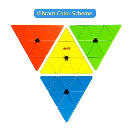 Cubelelo Drift Pyraminx M (Magnetic) Puzzle | Toys for Kids 4 5 6 7 8 to 14 Years Old & Above Boys Girls All Ages | Stickerless Pyramid Triangle High Speed Gift Cube Toy | Travel Friendly - Image 4