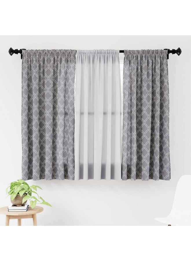 Encasa XO Printed + Solid Window Curtains with Tie Back (5 ft, Trellis Grey Combo) Pack of 3 - pzsku/Z4CDE75BCC58C639368F3Z/45/_/1738305657/9c3b596e-4df7-4974-83ee-f4ecc7998031