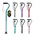 BeneCane Walking Cane for Men Women Adjustable Cane with Offset Soft Cushioned Handle Portable Lightweight Sturdy Mobility Walker Aid for Elderly Seniors Collapsible Cane Blue - Image 1