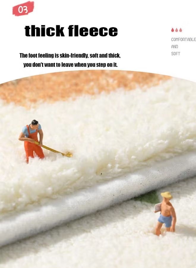 سجادة حمام، سجادة حمام غير قابلة للانزلاق (50 × 80 سم/19.7 × 31.5 بوصة)، تصميم مخلب قطة لطيف وسمكة صفراء، سجادة أرضية ناعمة ماصة سريعة الجفاف من الألياف الدقيقة للحمام والدش وحوض الاستحمام والمرحاض، سجادة حمام فاخرة قابلة للغسل، سجادة متينة مضادة للانزلاق وامتصاص الماء للمنزل والفندق والمنتجع الصحي والأطفال والحيوانات الأليفة - Image 5