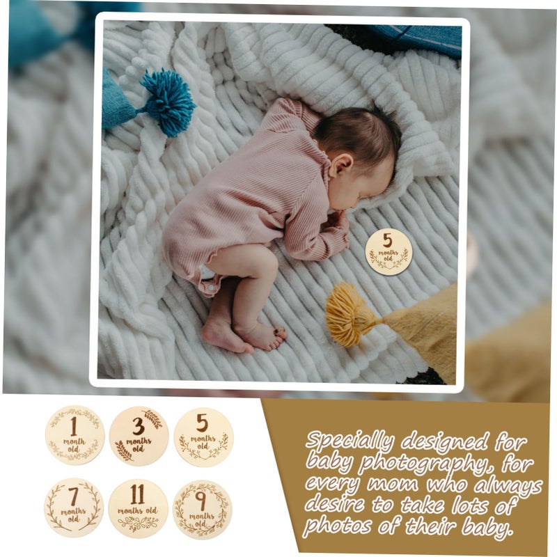 6 Pcs Double Sided Milestone Cards For Baby Boy Girl Monthly Photo Props Durable Birth Announcement - Image 4