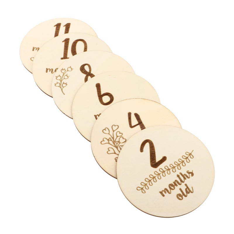 6 Pcs Double Sided Milestone Cards For Baby Boy Girl Monthly Photo Props Durable Birth Announcement - Image 2