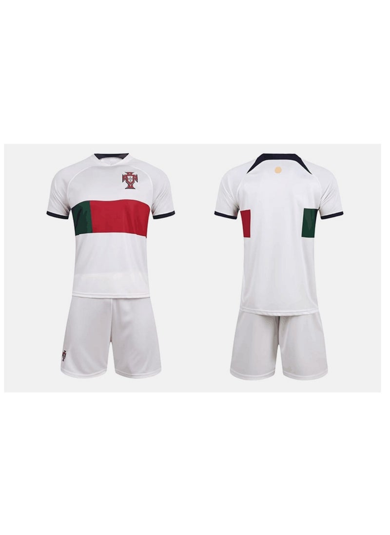 M MIAOYAN M MIAOYAN 2022 World Cup Portugal Team Ronaldo Unnumbered Away Football Jersey Men's and Women's Adult Jersey Set  - Image 2