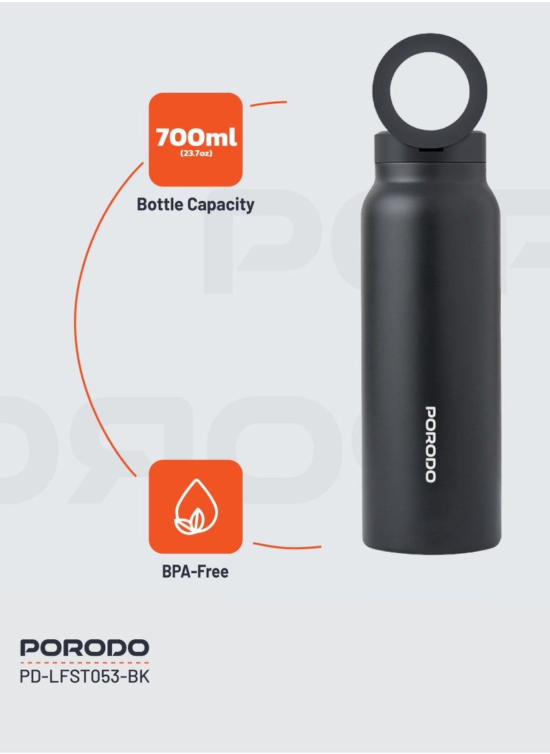 Magnetic Mount Water Bottle 700ml / Works With Magsafe / Stable / Double Wall / Keeps Cold and Warm - Black - pzsku/Z4CDEC058473E7ED64323Z/45/_/1738762236/50abea97-2d2d-45eb-8fd8-24842159cd04