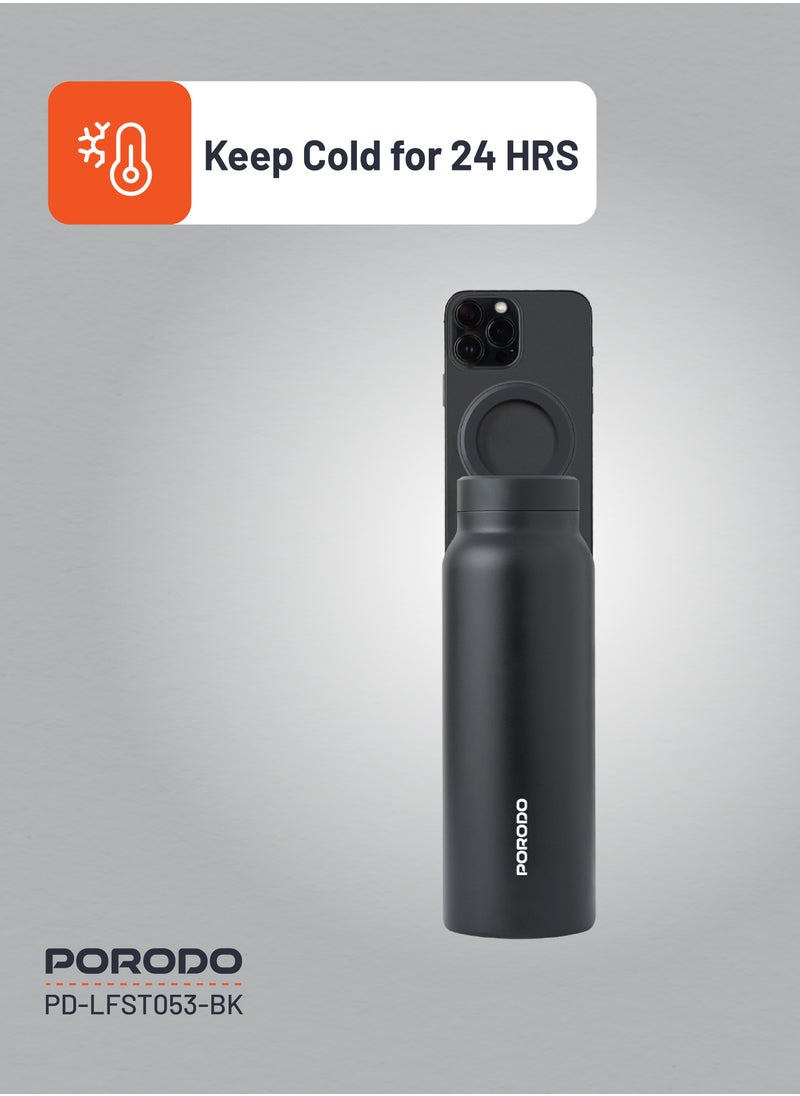 Magnetic Mount Water Bottle 700ml / Works With Magsafe / Stable / Double Wall / Keeps Cold and Warm - Black - pzsku/Z4CDEC058473E7ED64323Z/45/_/1738762245/52611ece-f4b5-4485-b605-99a51b917155