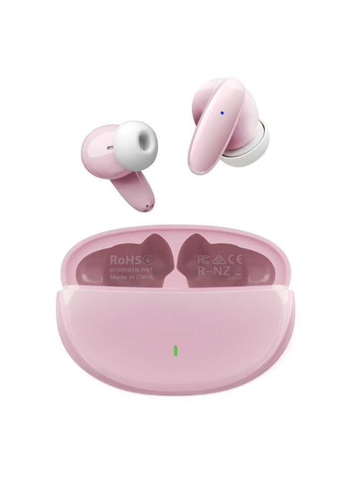 Promats Promate Acoustic In‑Ear TWS Earphone (Lush) – Bluetooth 5.1 True Wireless Earbuds with IntelliTouch Touch Controls, Balanced Bass & HD Audio, IPX5 Sweat‑Resistant & Splash‑Proof, Up to 20‑Hour Total Playback, Compact Lightweight Design  - Image 1