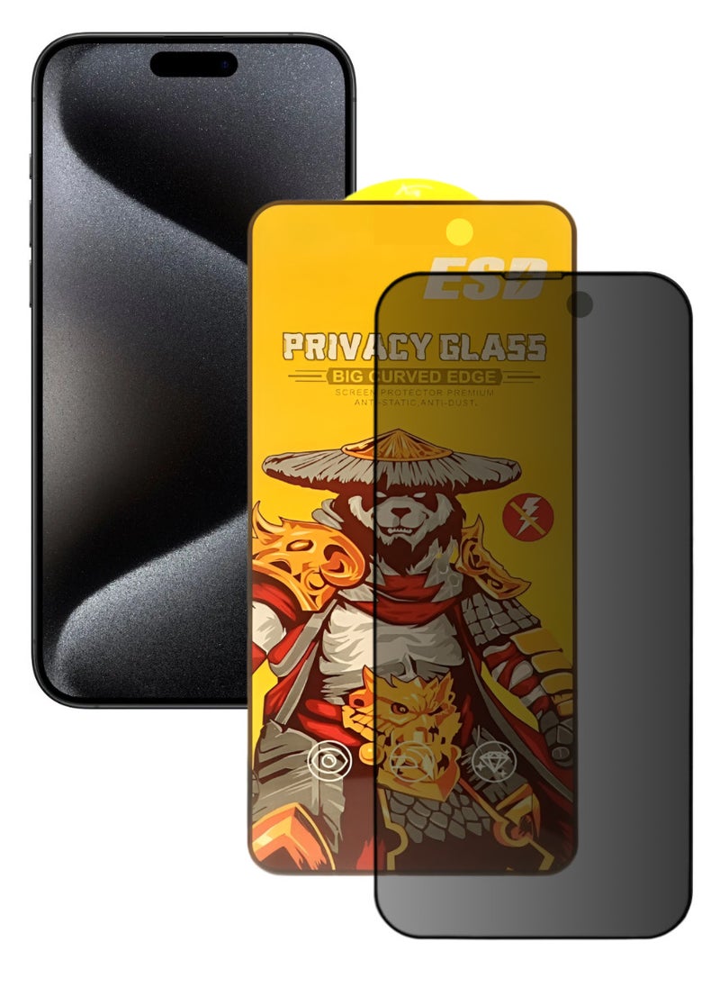 اي اس دي جودة عالية، واقي شاشة لهاتف ايفون 15 برو - Image 1