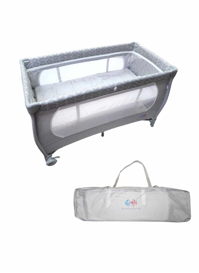 Everything For Kids - Folding Travel Baby Bed With Two Levels Adjustable Height - Image 1