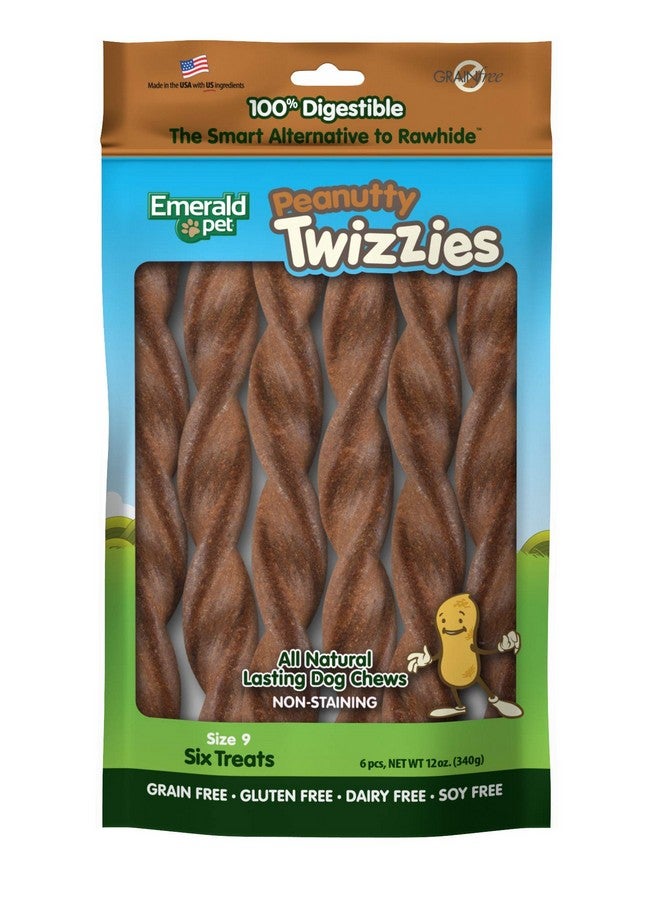 إميرالد بيت حلوى تويزيز للكلاب من إيميرالد بت، خالية من الجلد الخام، سهلة الهضم بنسبة 100%، مصنوعة في الولايات المتحدة الأمريكية، عبوة متعددة بنكهة زبدة الفول السوداني، مقاس 9