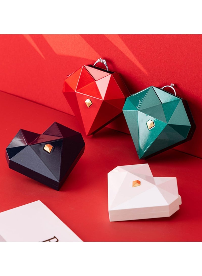 Red Heart Ring Box Accessories Gift Box, Heart Ring Box with Pop-Up Mechanism - Creative Jewelry Box for Engagement, Anniversary, Valentine's Day, Wedding - Gift Box - Image 4