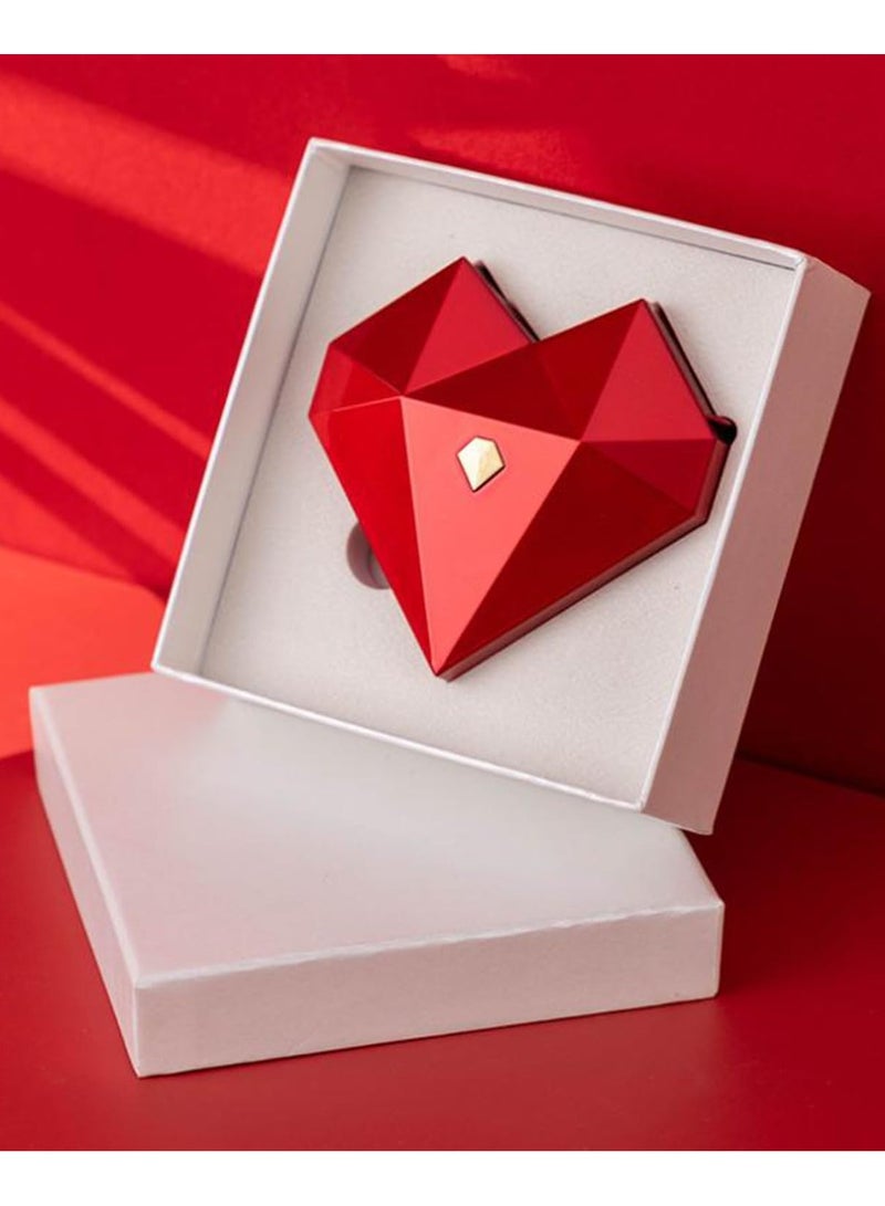 Red Heart Ring Box Accessories Gift Box, Heart Ring Box with Pop-Up Mechanism - Creative Jewelry Box for Engagement, Anniversary, Valentine's Day, Wedding - Gift Box - Image 2