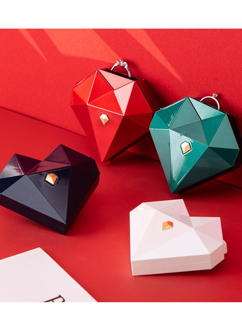 Red Heart Ring Box Accessories Gift Box, Heart Ring Box with Pop-Up Mechanism - Creative Jewelry Box for Engagement, Anniversary, Valentine's Day, Wedding - Gift Box - Image 5