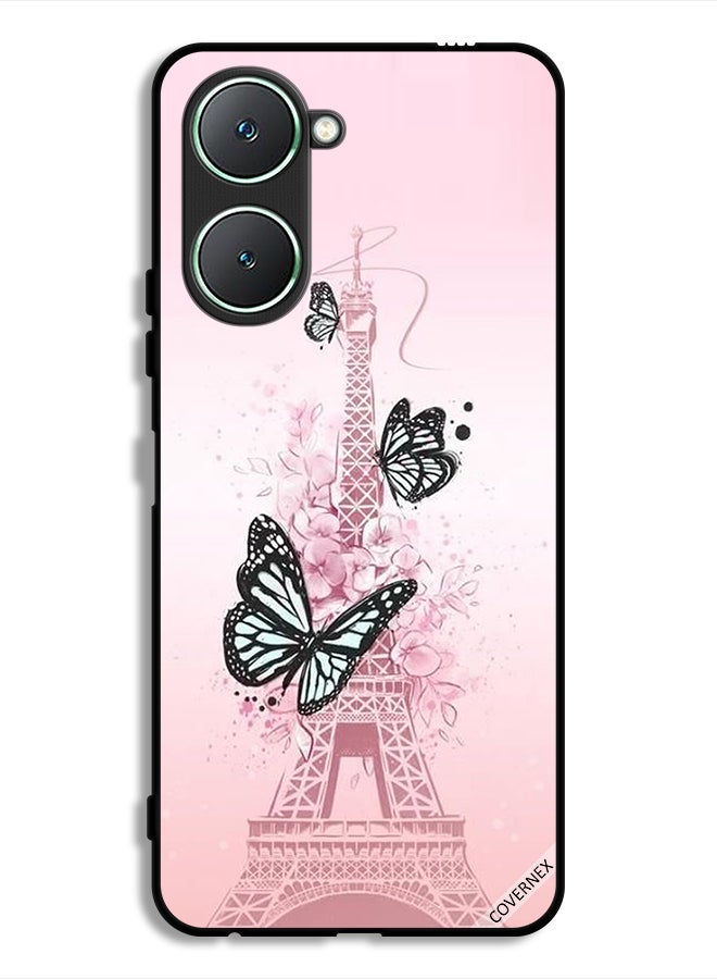 Covernex Vivo Y18i 4G Protective Case Cover Butterflies On Eiffel Tower - Image 1