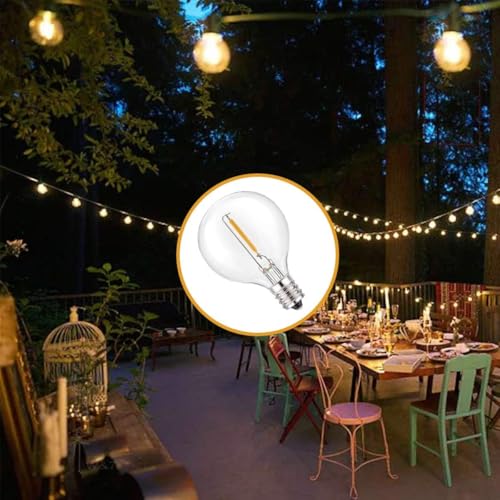 XERGY G40 LED Replacement Light Bulbs for String Lights, E12 Base Shatterproof LED Bulbs (1W, Pack of 6) - Image 4