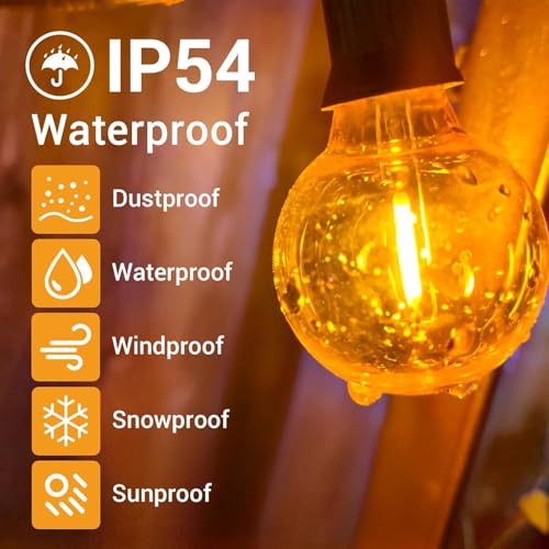 XERGY G40 LED Replacement Light Bulbs for String Lights, E12 Base Shatterproof LED Bulbs (1W, Pack of 6) - Image 5