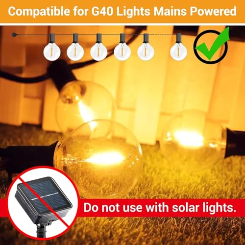 XERGY G40 LED Replacement Light Bulbs for String Lights, E12 Base Shatterproof LED Bulbs (1W, Pack of 6) - Image 2