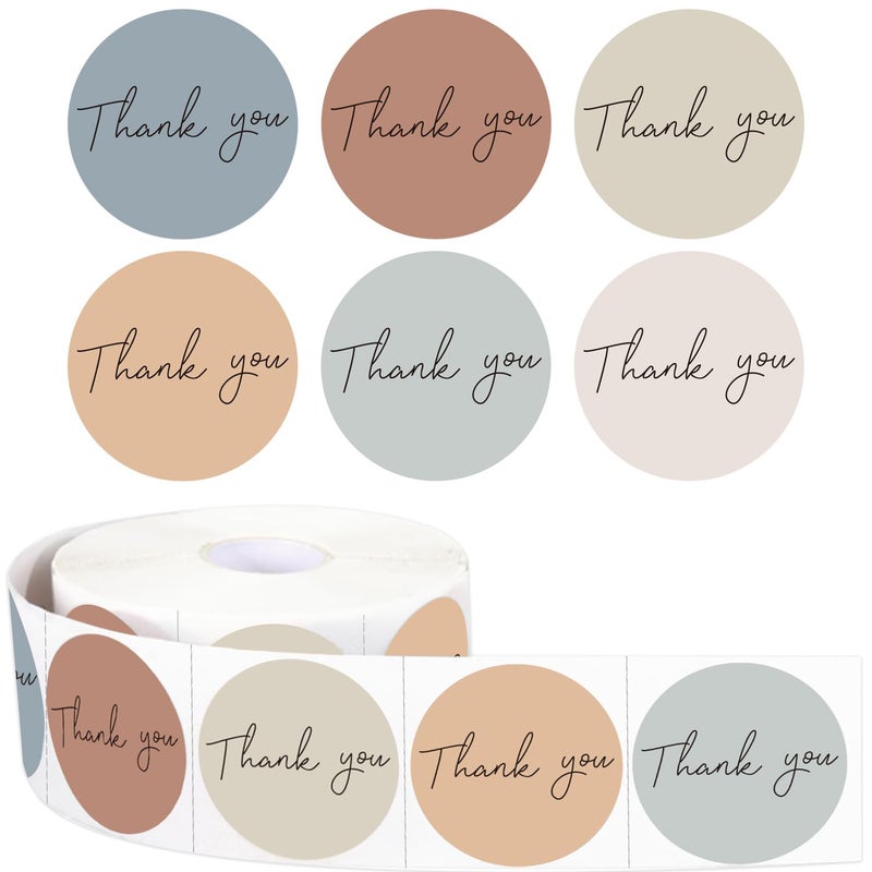 Starboling Thank You Sticker,500pcs 1.5Inch Morandi Thank You for Supporting My Small Business Stickers,for Supporting My Business Supplies Packing,Envelopes,Gift Wraps and Crafts（Morandi） - Image 1