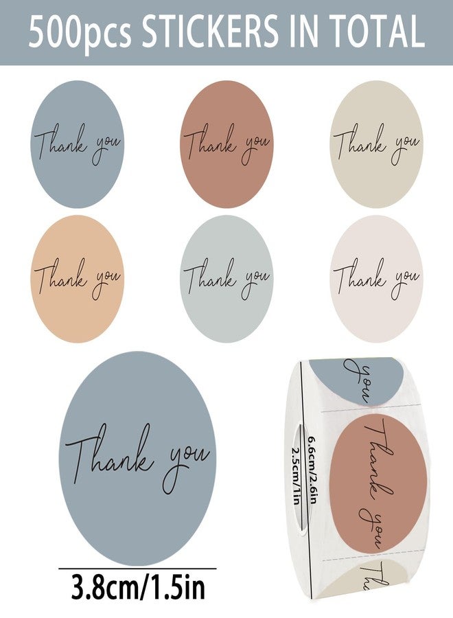 Starboling Thank You Sticker,500pcs 1.5Inch Morandi Thank You for Supporting My Small Business Stickers,for Supporting My Business Supplies Packing,Envelopes,Gift Wraps and Crafts（Morandi） - Image 2