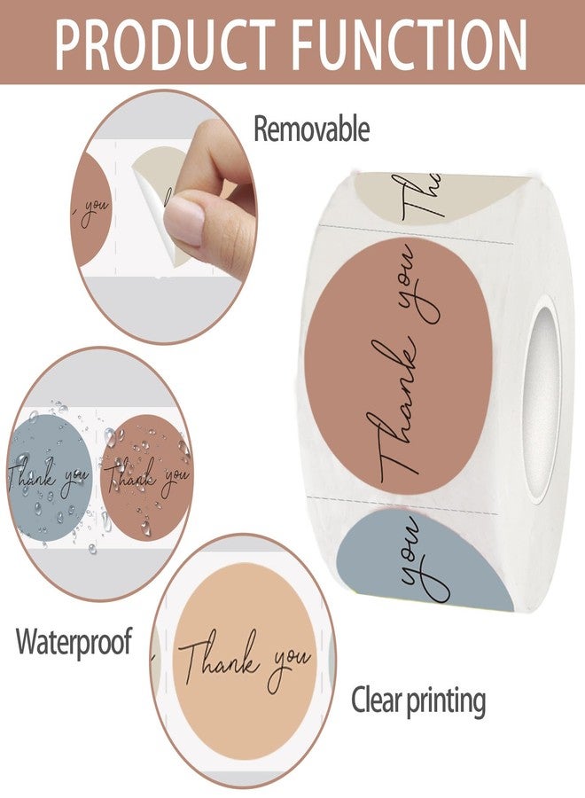 Starboling Thank You Sticker,500pcs 1.5Inch Morandi Thank You for Supporting My Small Business Stickers,for Supporting My Business Supplies Packing,Envelopes,Gift Wraps and Crafts（Morandi） - Image 3