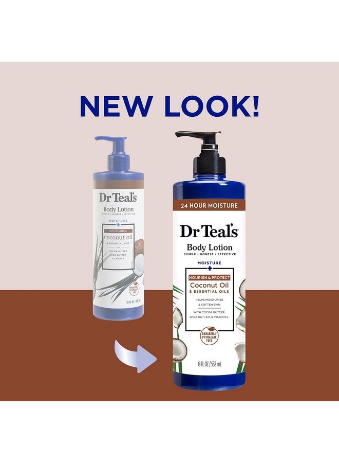 Dr Teal's Body Lotion Coconut Oil & Essential Oils 18 Fl Oz (Pack Of 3) - Image 2