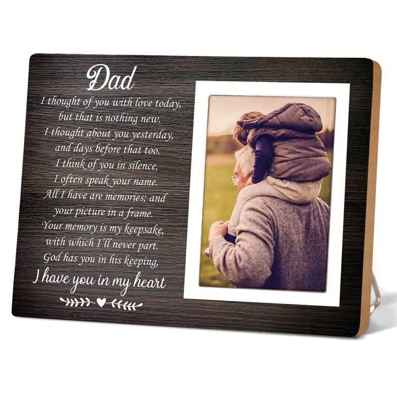 Itsoly Memorial Gifts for Loss of Loved Father, Loss of Dad Memorial Picture Frame, Condolence Bereavement Gifts Father, in Memory of Dad Grief Gift, Sympathy Gift, Memorial Dad12P028 - Image 1