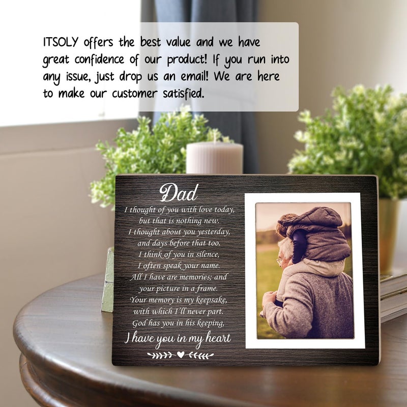 Itsoly Memorial Gifts for Loss of Loved Father, Loss of Dad Memorial Picture Frame, Condolence Bereavement Gifts Father, in Memory of Dad Grief Gift, Sympathy Gift, Memorial Dad12P028 - Image 3