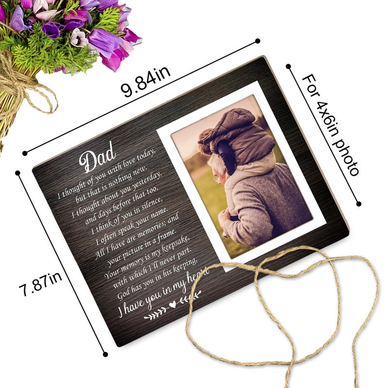 Itsoly Memorial Gifts for Loss of Loved Father, Loss of Dad Memorial Picture Frame, Condolence Bereavement Gifts Father, in Memory of Dad Grief Gift, Sympathy Gift, Memorial Dad12P028 - Image 2