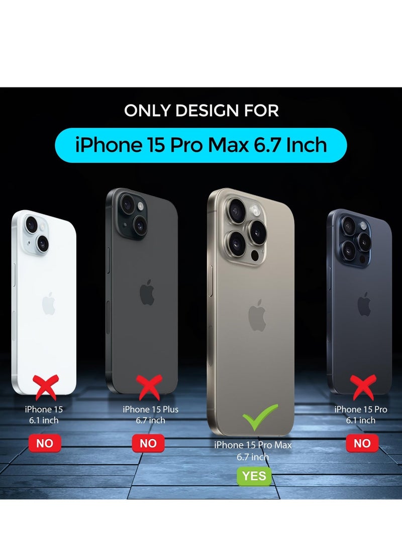 Excefore - Magnetic New Designed for 15 Pro Max Case, Compatible with Magsafe, Shockproof Protective Phone Case for 15 Pro Max 6.7 Inch, Titanium Gray - Image 1