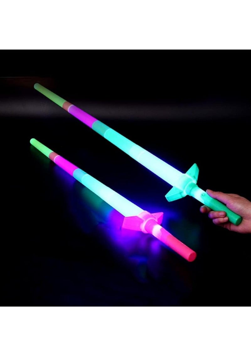Meetion سيف الحفلات من شركة ألتيكا مع أضواء LED، سيف وامض يتوهج في الظلام، عصا ألعاب مضيئة قابلة للتمدد للأطفال، سيف LED للأولاد والبنات، عبوة من قطعة واحدة - Image 2