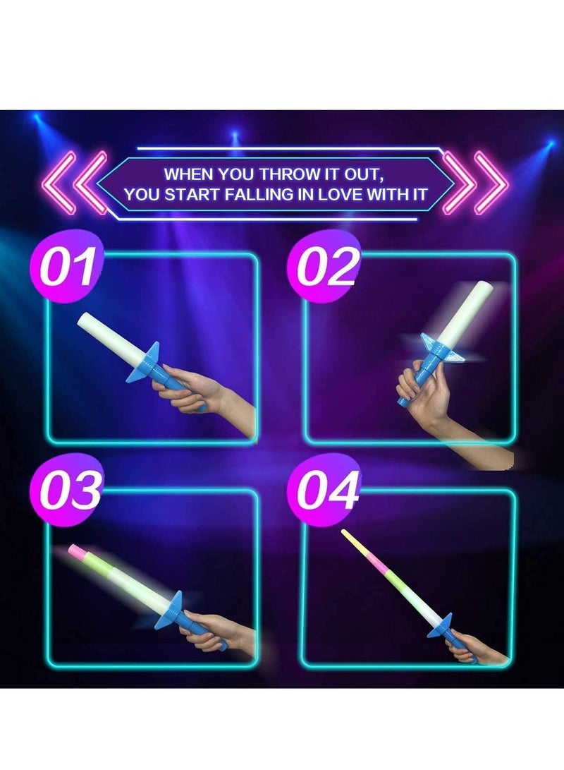 Meetion سيف الحفلات من شركة ألتيكا مع أضواء LED، سيف وامض يتوهج في الظلام، عصا ألعاب مضيئة قابلة للتمدد للأطفال، سيف LED للأولاد والبنات، عبوة من قطعة واحدة - Image 5