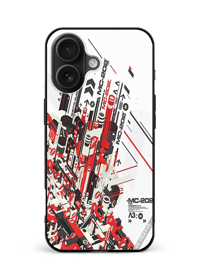 Protective Case Cover For Apple iPhone 16 Mc 202 Design Multicolour