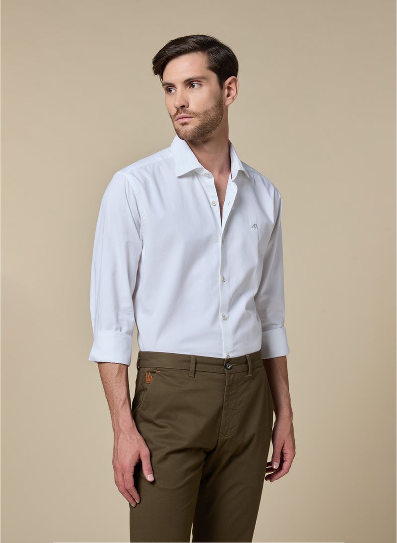 مانرزم The Chestnut Craft Brown Stretch Dobby Chinos Slim Fit - Image 2