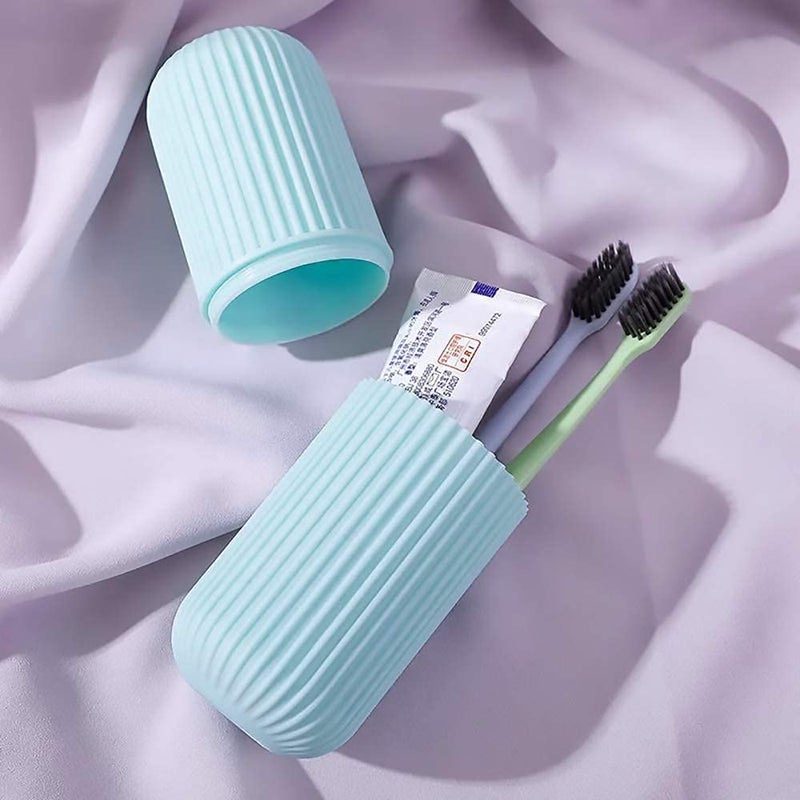 Raxon Innovation Travel Toothbrush Toothpaste Case Holder Portable Toothbrush Storage Plastic Toothbrush Holder Toothbrush Holder for Travel Plastic Toothbrush Holder Blue 1 Nos - Image 2