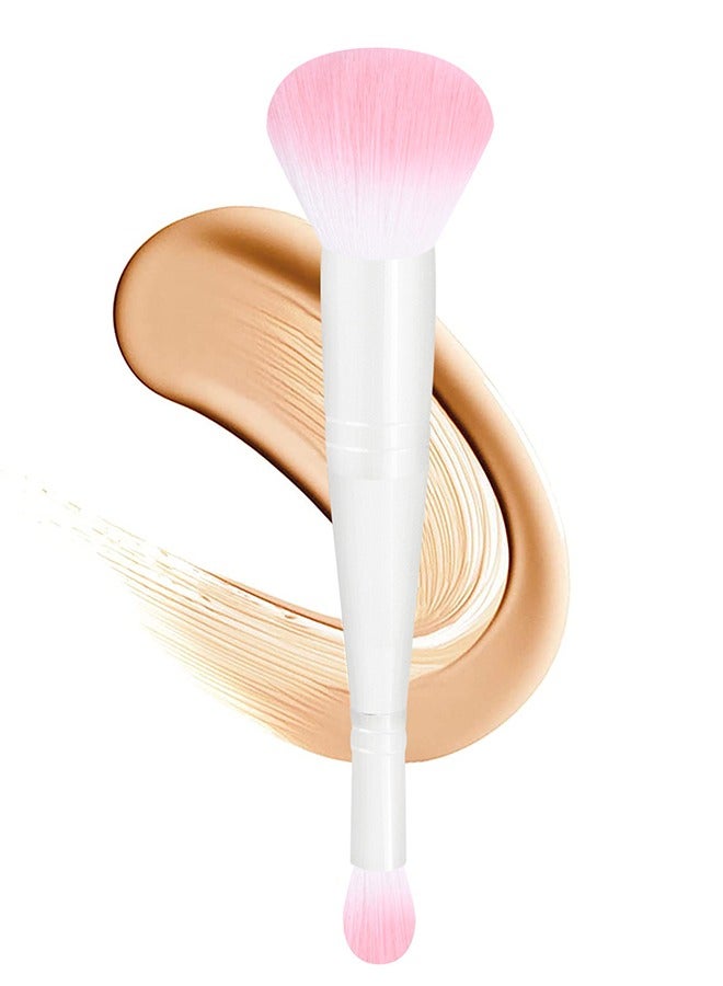 General Dual-ended Foundation Brush Double Ended Kabuki Brush Concealer Brush Ideal for Liquid,Powder,Cream,Blending,Buffing,Concealer Sliver  - Image 1