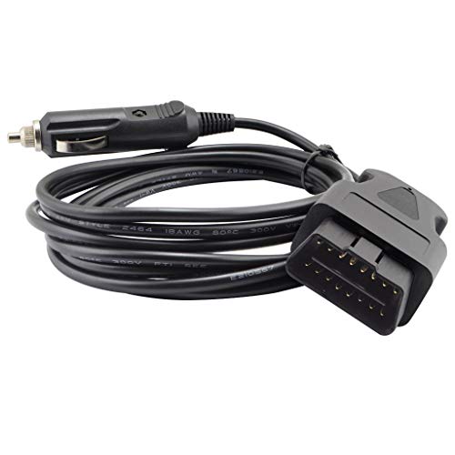 OLLGEN 3M/10ft OBD II Vehicle ECU Emergency Power Supply Cable Memory Saver with Alligator Clip-On 12V Car Battery Cigarette Lighter Power Socket Extension Cable - Image 4